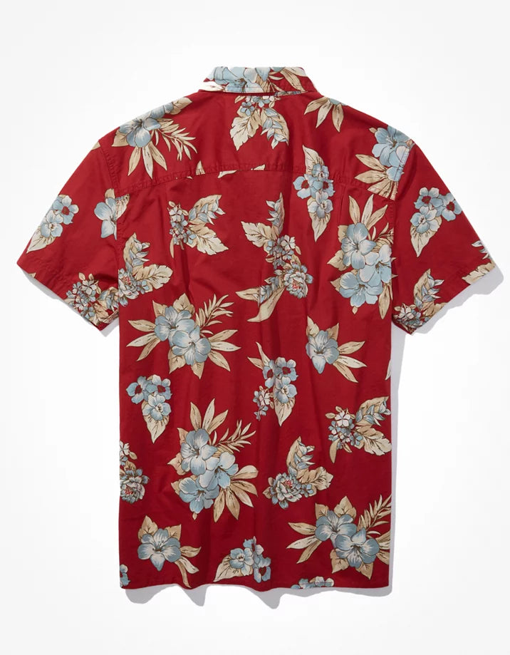 AE Hawaiian Short-Sleeve Button-Up Shirt