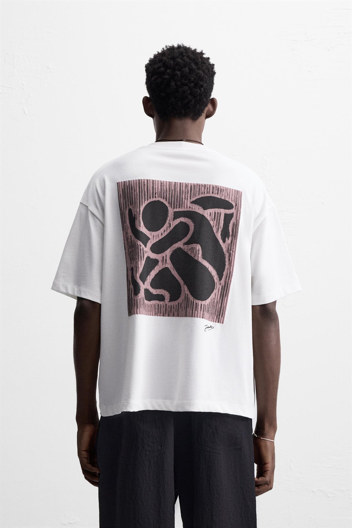 ZARA CONTRAST PRINT T-SHIRT
