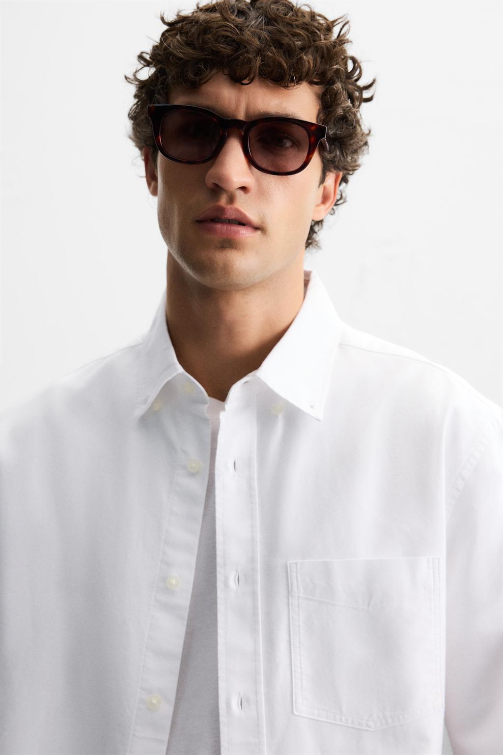 ZARA TEXTURED OXFORD SHIRT