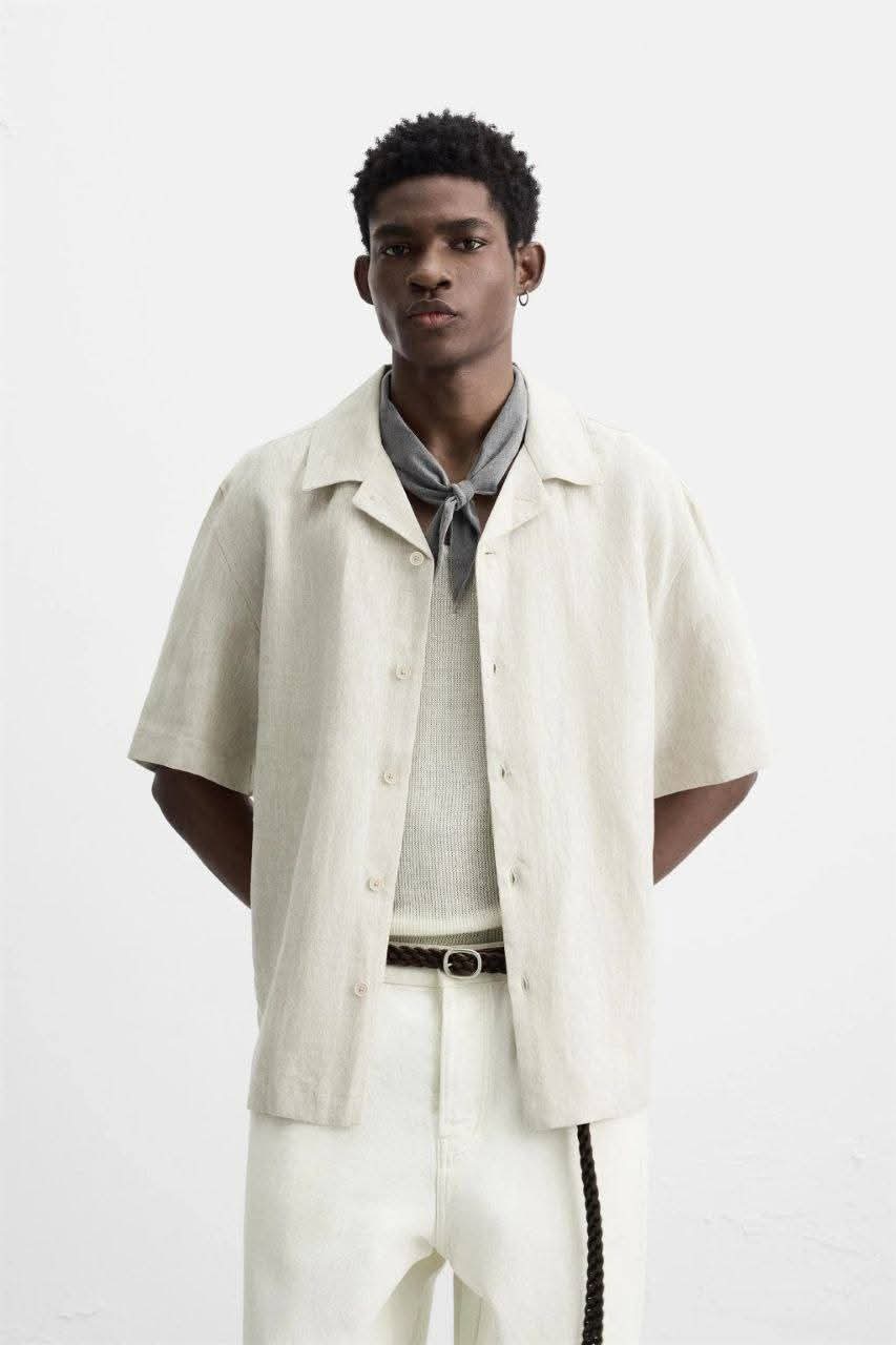 ZARA RELAXED FIT LINEN SHIRT