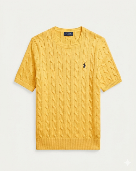 POLO RALPH LAUREN Cable-Knit Cotton Short-Sleeve Jumper