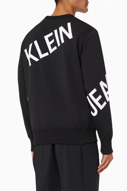 Calvin Klein logo-print crew neck sweatshirt
