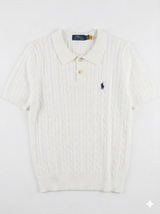 POLO RALPH LAUREN Cable-Knit Cotton Short-Sleeve Jumper