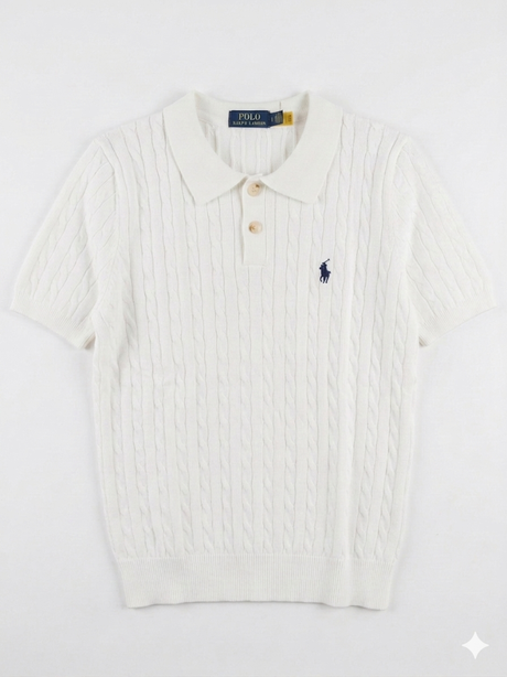 POLO RALPH LAUREN Cable-Knit Cotton Short-Sleeve Jumper