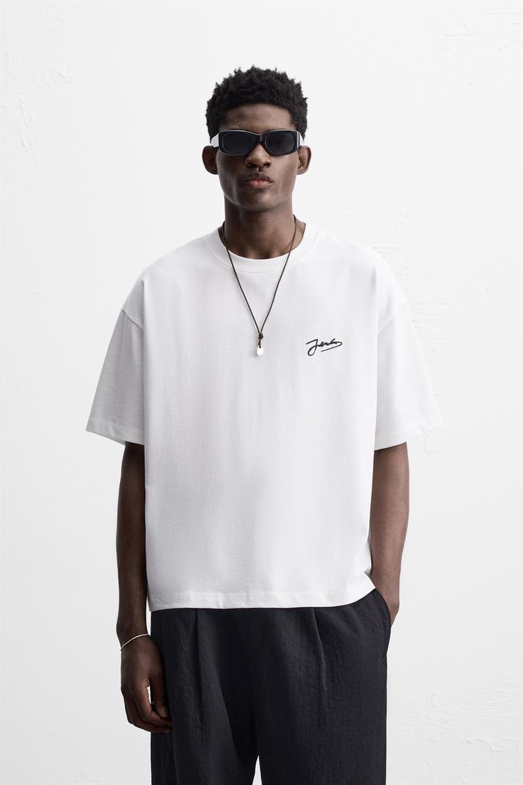 ZARA CONTRAST PRINT T-SHIRT