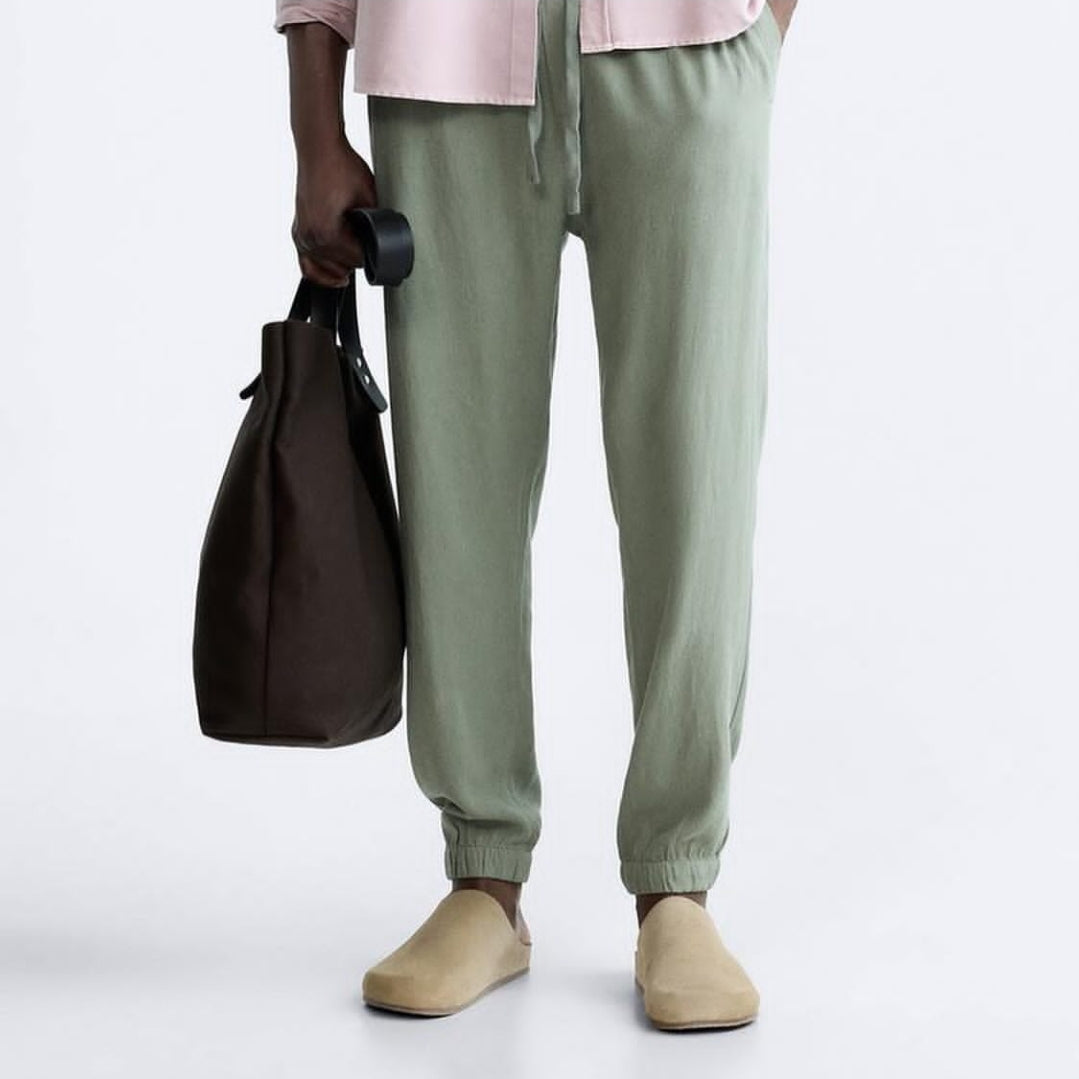 ZARA VISOCOSE LINEN TROUSER