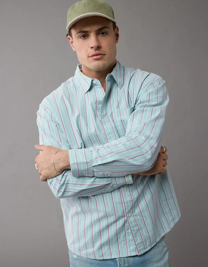 American Eagle AE Flex oxford Button-Up