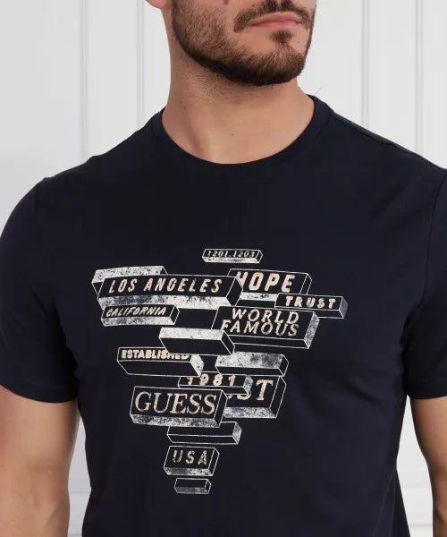 Guess Printed Slim Fit T-Shirt
