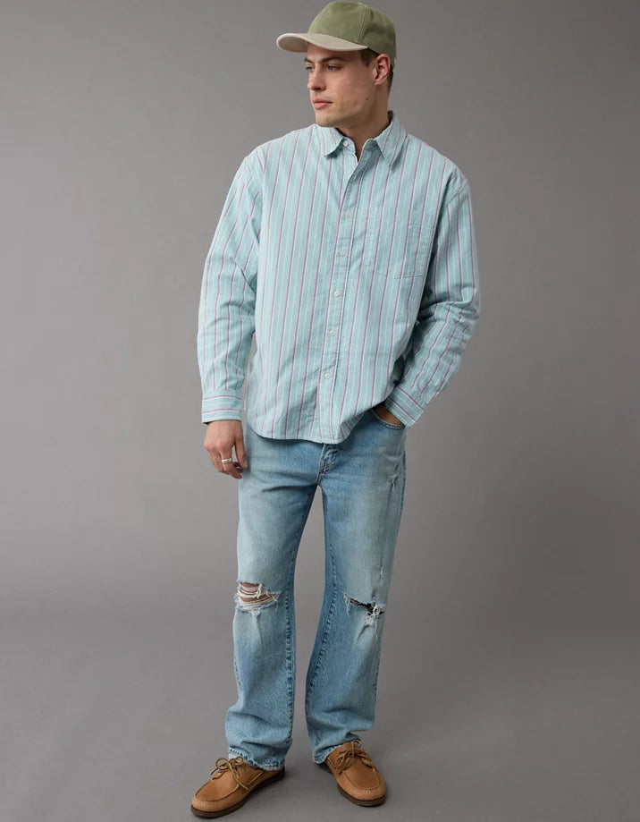 American Eagle AE Flex oxford Button-Up