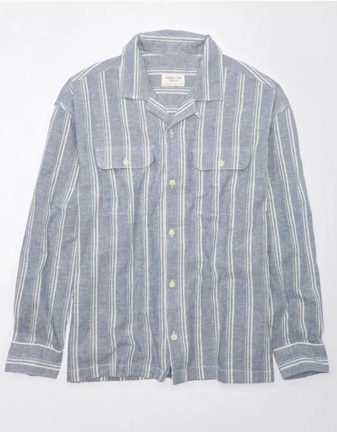 American Eagle AE Flex LINEN Button-Up