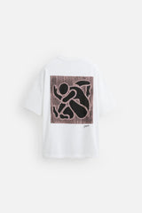 ZARA CONTRAST PRINT T-SHIRT