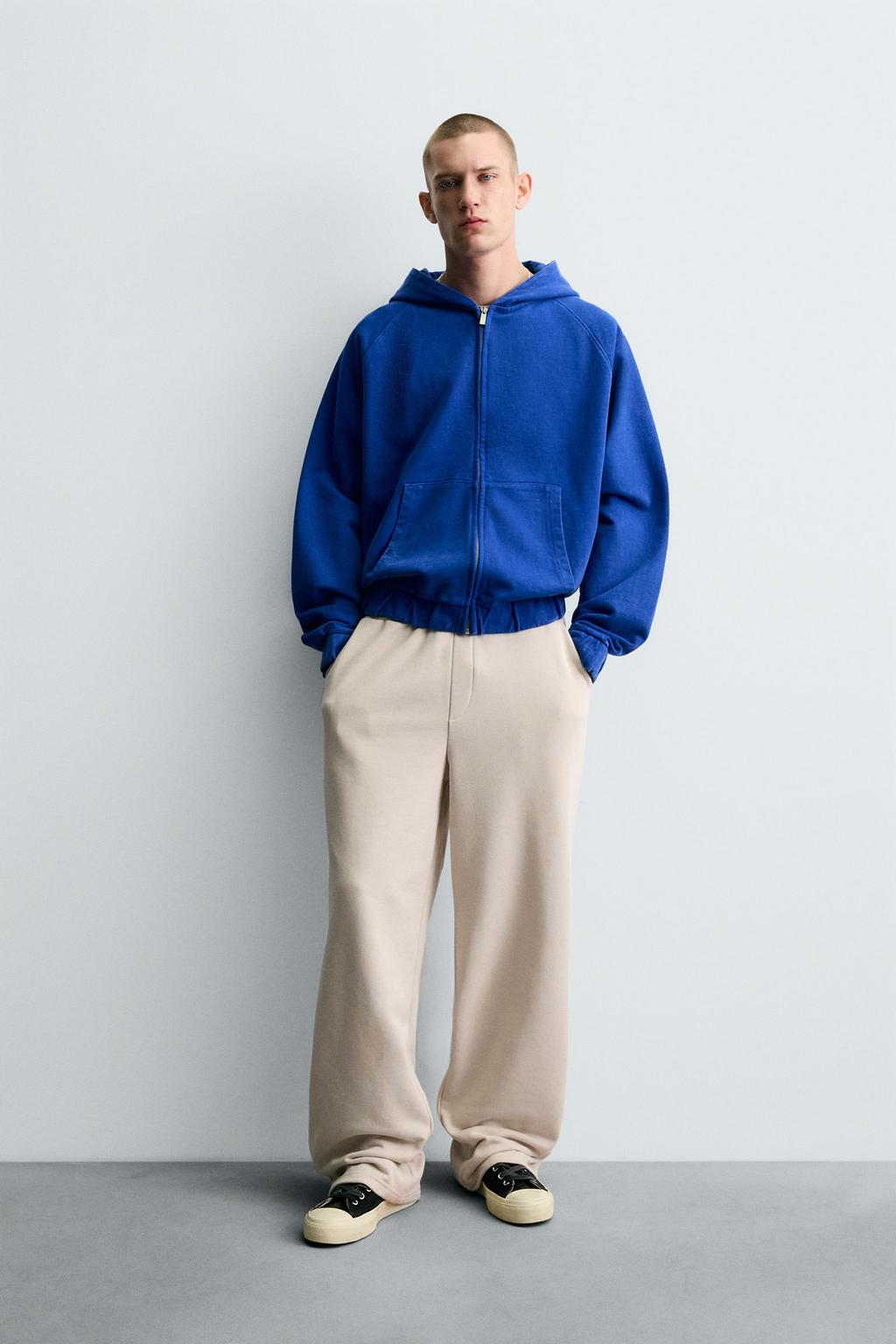 ZARA BASIC WIDE-LEG SWEATPANT JOGGERS