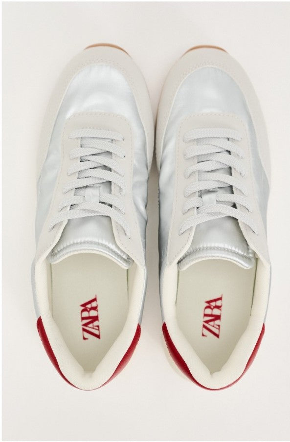 ZARA WOMEN METALLIC RUNNING SHOES