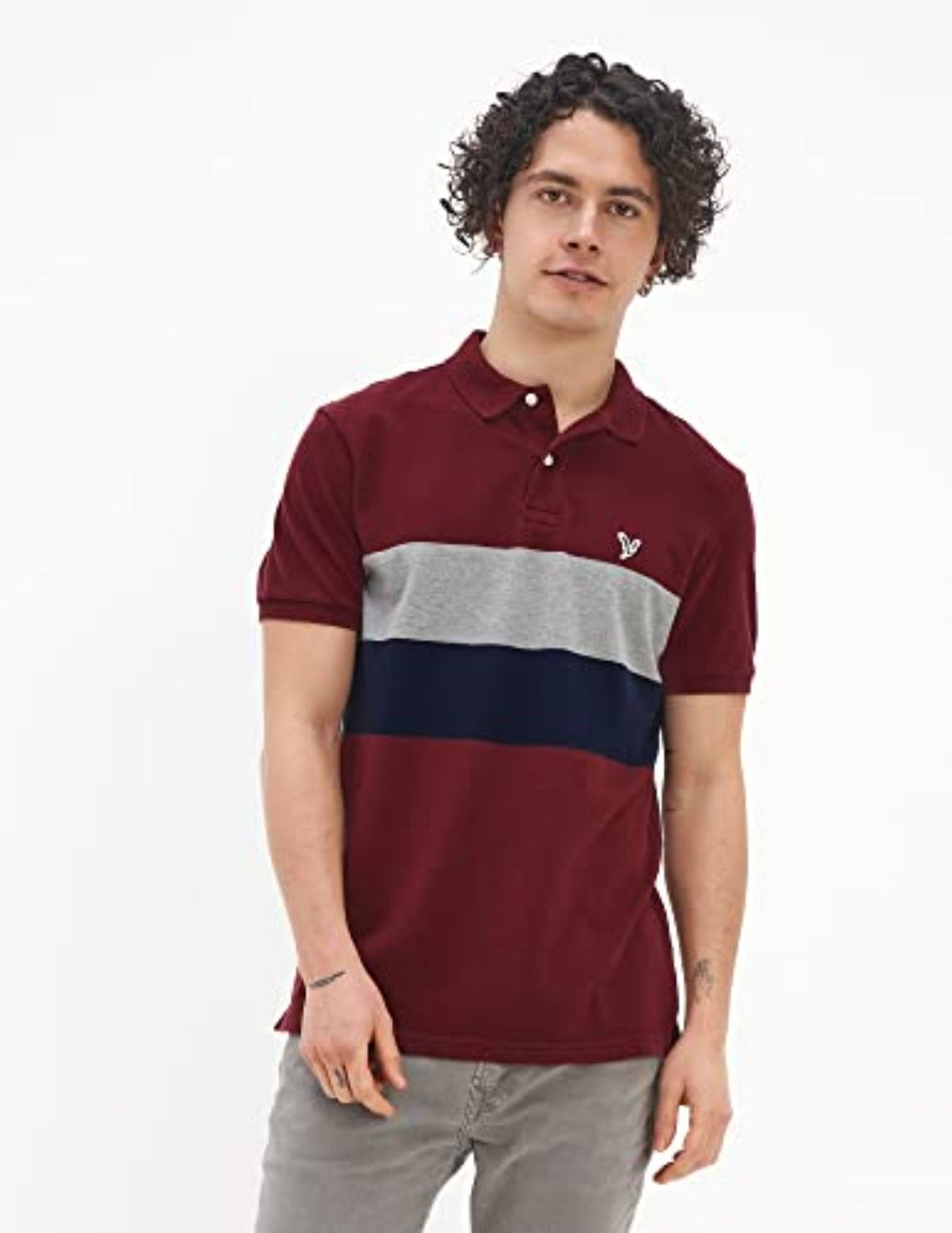 AE Colourblock Polo T-shirt