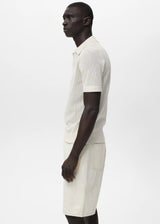 Mango Openwork cotton knitte polo shirt