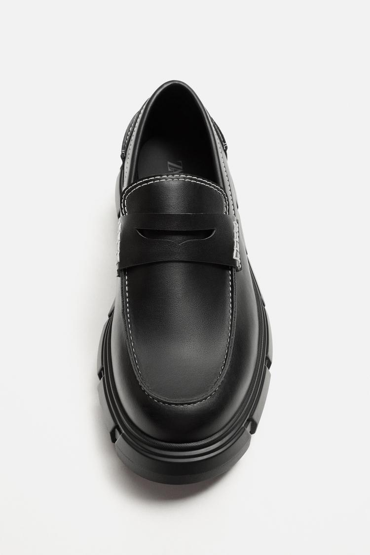 ZARA CHUNKY WORN LOAFERS