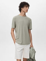 Mango 100% linen basic t-shirt