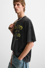 ZARA WASHED PRINT T-SHIRT