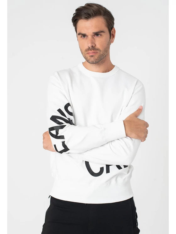 Calvin Klein logo-print crew neck sweatshirt