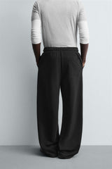 ZARA BASIC WIDE-LEG SWEATPANT JOGGERS