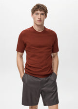 Mango Cotton fine-knit t-shirt