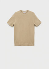 Mango Cotton fine-knit t-shirt