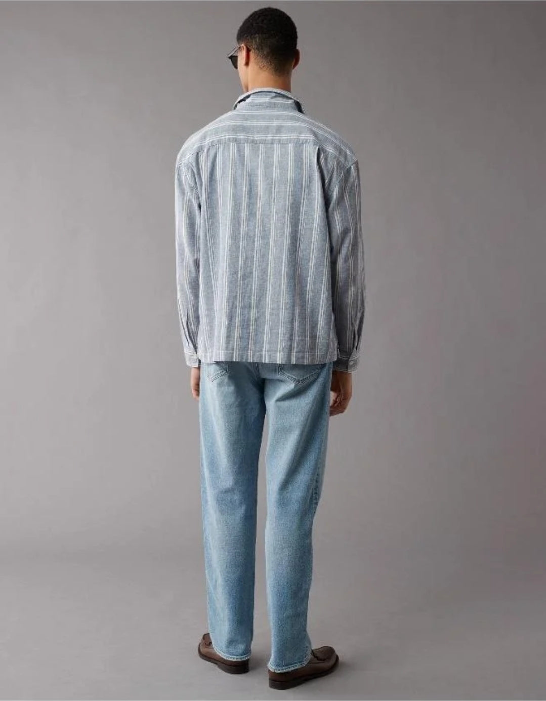 American Eagle AE Flex LINEN Button-Up