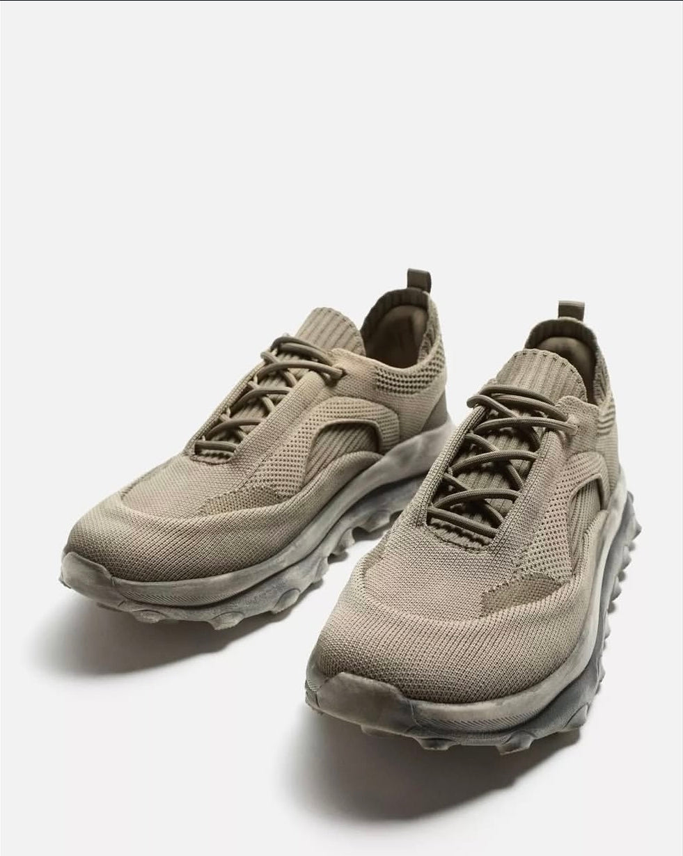 ZARA CHUNKY KNIT SNEAKERS