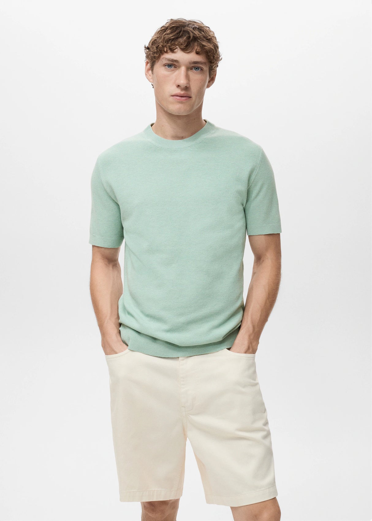 Mango Cotton fine-knit t-shirt