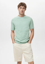 Mango Cotton fine-knit t-shirt