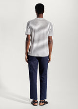 Mango 100% linen striped t-shirt