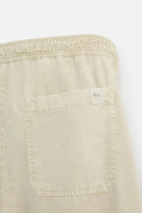 Zara distressed canvas trousers