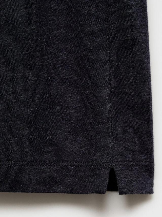 Mango 100% linen basic t-shirt