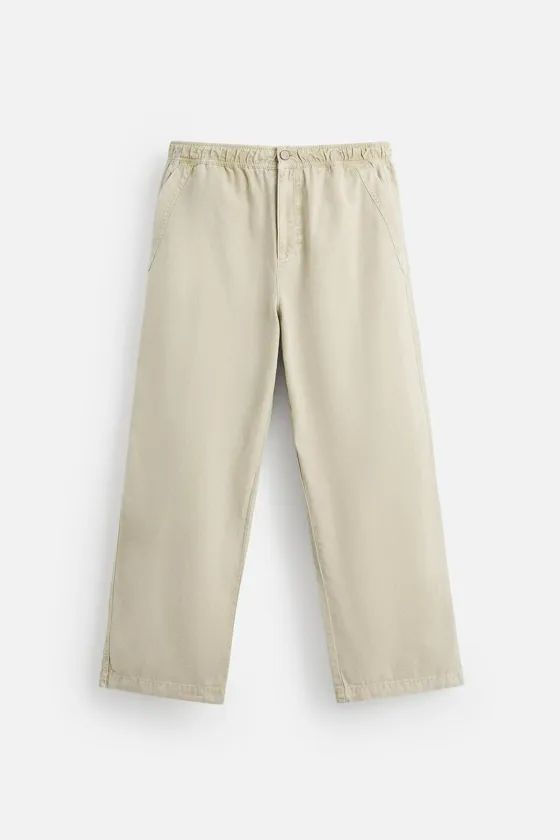 Zara distressed canvas trousers