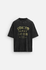 ZARA WASHED PRINT T-SHIRT
