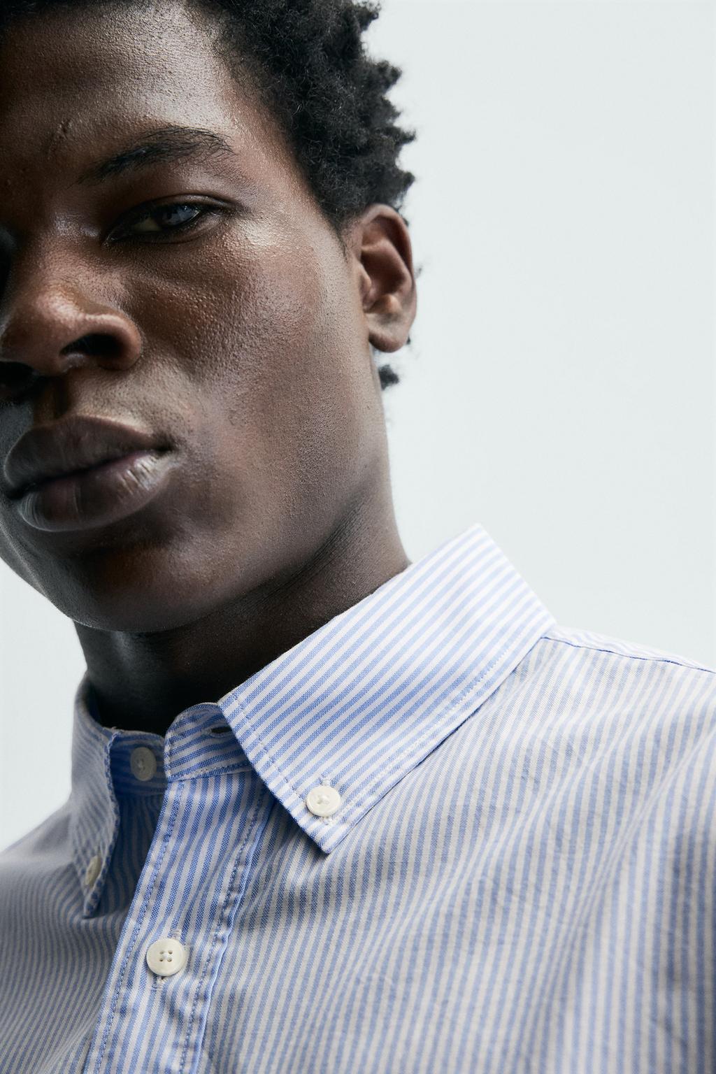 ZARA TEXTURED OXFORD SHIRT