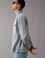 American Eagle AE Flex LINEN Button-Up