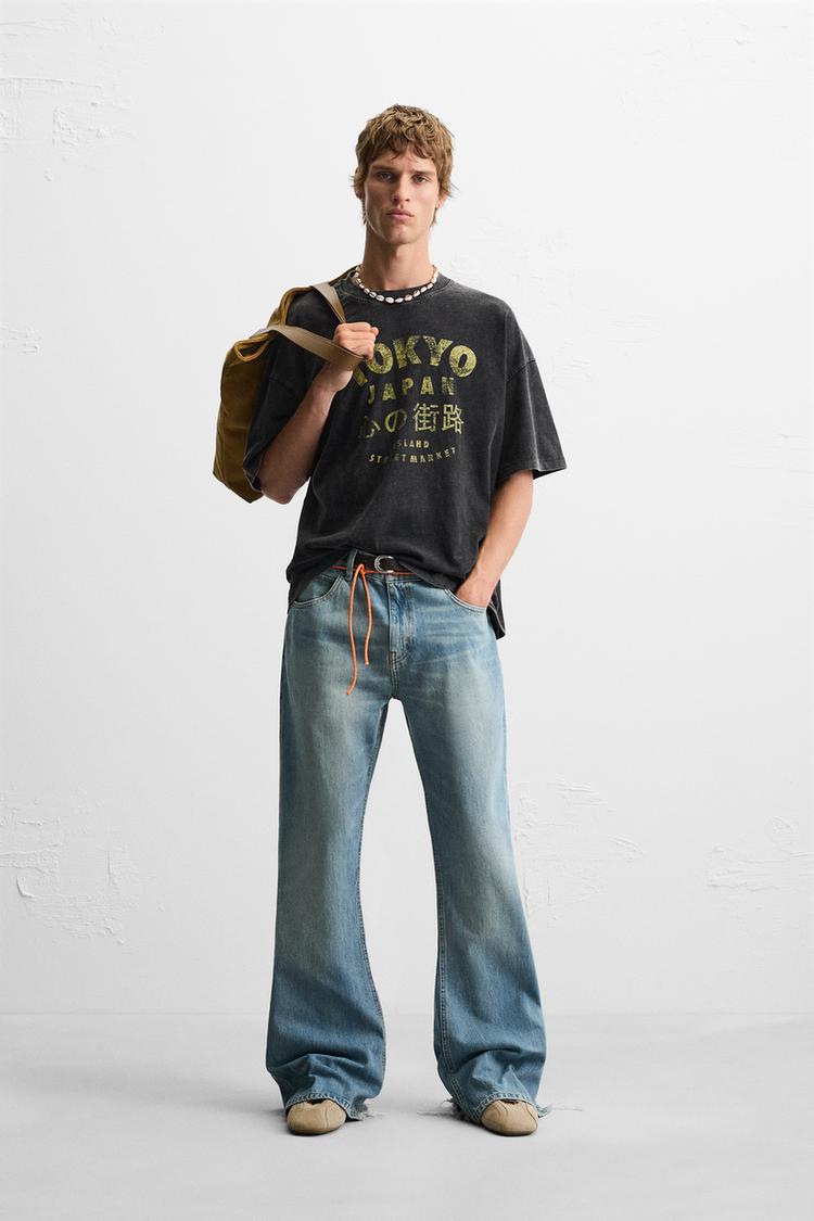 ZARA WASHED PRINT T-SHIRT