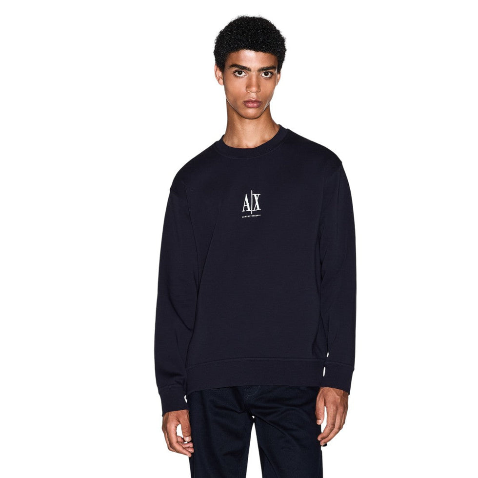 Armani Exchange Crewneck Sweatshirt With Embroidered Logo
