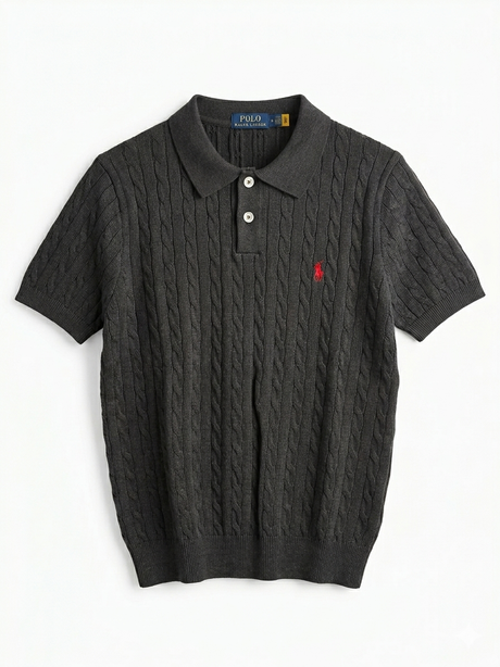 POLO RALPH LAUREN Cable-Knit Cotton Short-Sleeve Jumper