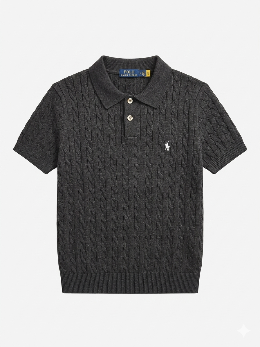 POLO RALPH LAUREN Cable-Knit Cotton Short-Sleeve Jumper