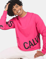 Calvin Klein logo-print crew neck sweatshirt