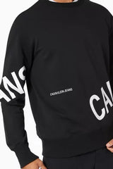 Calvin Klein logo-print crew neck sweatshirt