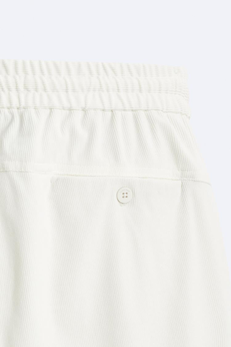 ZARA CORDUROY PANTS WITH A DRAWN BELT