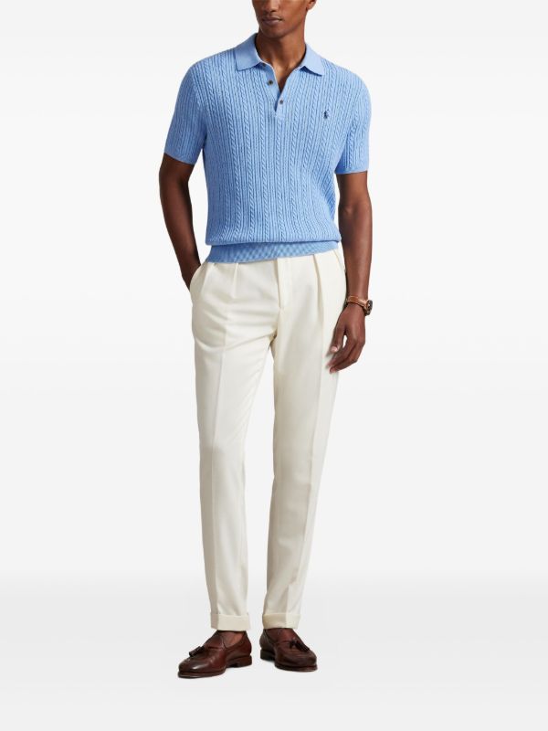 POLO RALPH LAUREN Cable-Knit Cotton Short-Sleeve Jumper