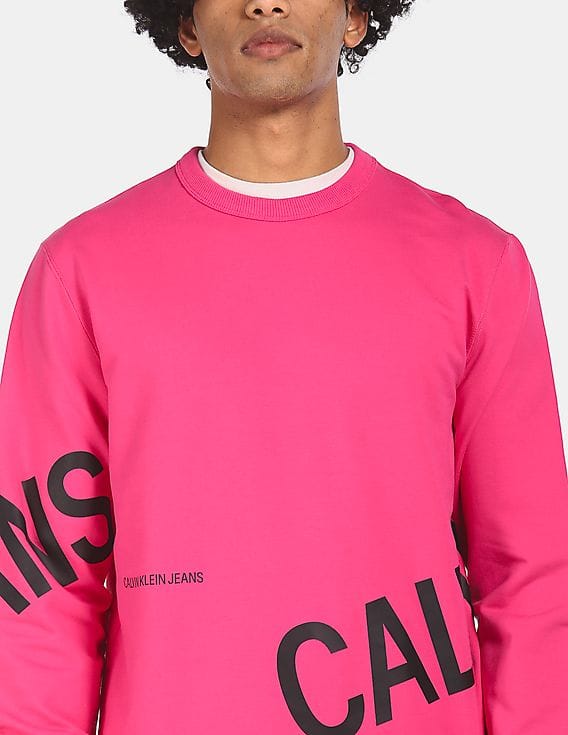 Calvin Klein logo-print crew neck sweatshirt