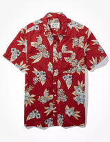 AE Hawaiian Short-Sleeve Button-Up Shirt