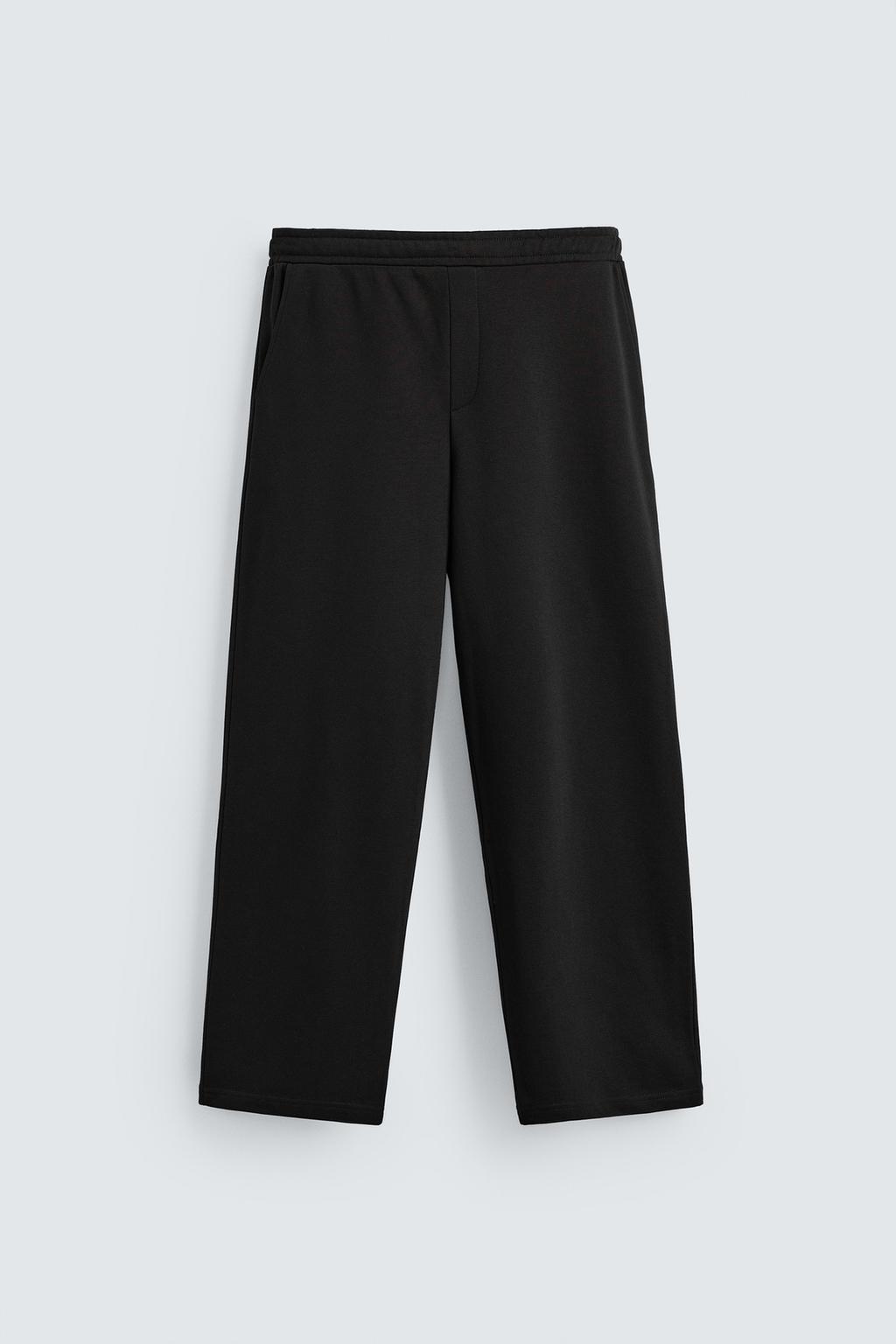 ZARA BASIC WIDE-LEG SWEATPANT JOGGERS