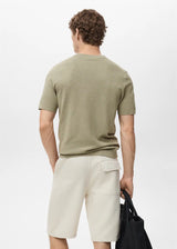 Mango Cotton fine-knit t-shirt