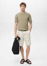 Mango Cotton fine-knit t-shirt